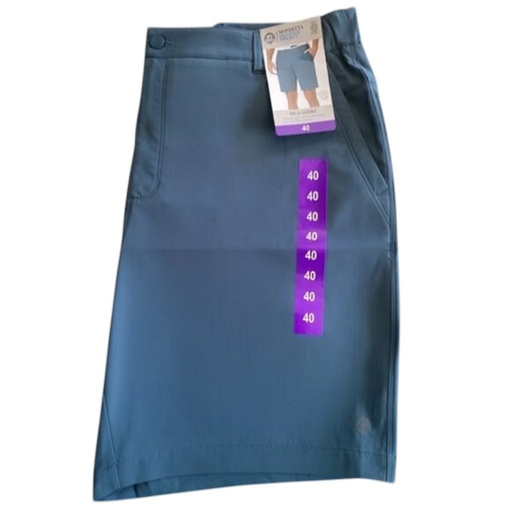 Mondetta Outdoor Project Mens Tech Shorts Elastic Waistband  Blue Size 40 New!